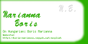 marianna boris business card